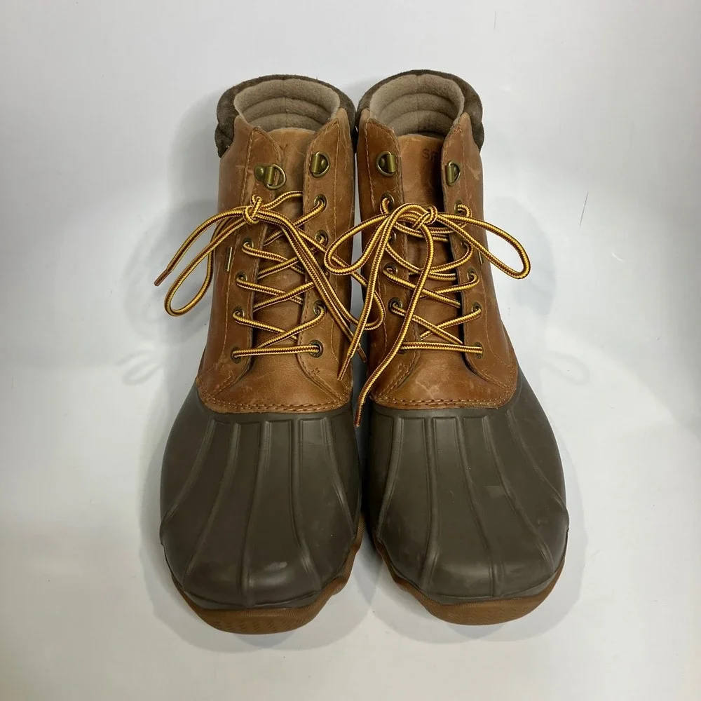 Sperry men's Avenue waterproof duck boots leather lace‎ up size 11.5 casual